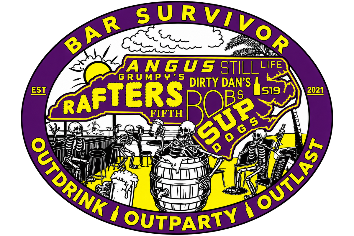 Bar Survivor Greenville Relaxed-Fit Hoodie- Gray