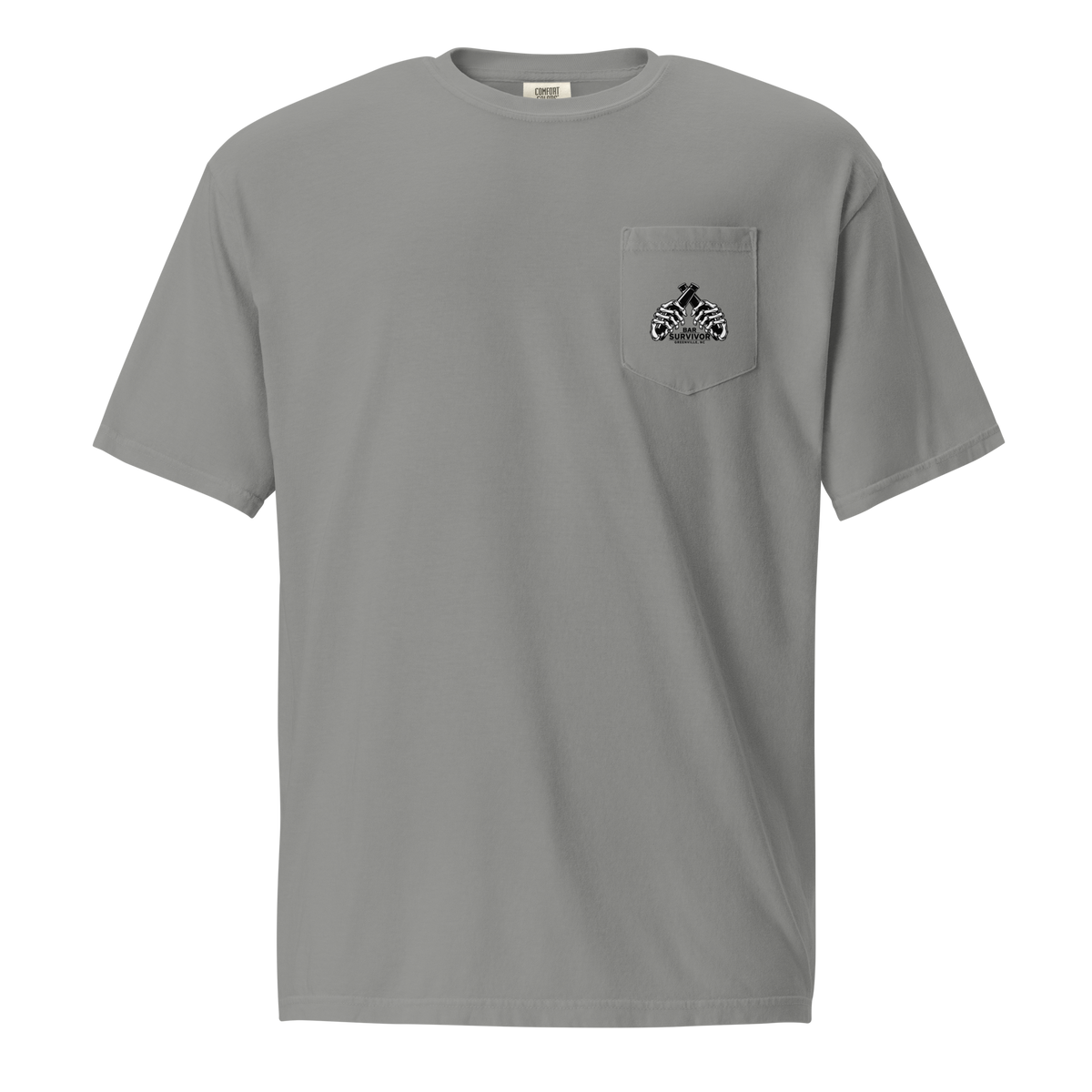Bar Survivor Greenville Pocket Tee- Gray